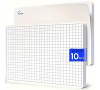 TEMU Papel de Pizarra Blanca de para Práctica de Matemáticas, 8"x12", Cuadrícula Cuarto, Juego de 10 Hojas, Ideal para Educación en el Hogar, y Uso en el Aula
