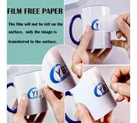 TEMU Papel de Transferencia Sin Película, Papel de Transferencia Láser para Vasos de Vidrio y Cerámica, Papel de Calcomanía con Película Removible y Diseño Sin Residuos