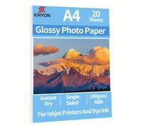 TEMU Papel Fotográfico A4 de 8..7 Pulgadas 20 Hojas 48Ib 180Gsm para Impresora Jet de Tinta
