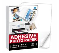 TEMU Papel fotográfico autoadhesivo de 4 x 6 pulgadas con un acabado de , 100 hojas, ideal para manualidades y proyectos, adecuado para impresoras de tinta (4" x 6" - 100 hojas - 135Gsm)