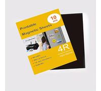 TEMU Papel fotográfico magnético A4/4R de 10 unidades, para impresoras jete de tinta, fácil de cortar para hacer imanes de fotos para refrigerador