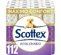 TEMU Papel higiénico Scottex 8 rollos(14PACK) acolchado 112 rollos en total capas de confort y suavidad