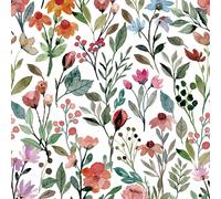 TEMU Papel Tapiz Autoadhesivo de Vinilo con Diseño de de Acuarela, y Flores Coloridas, Impermeable para Decoración de Paredes en Dormitorio, , 44cm X 300cm