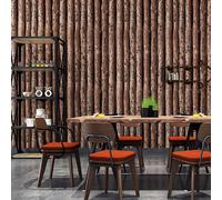 TEMU Papel Tapiz de Madera de PVC, Adhesivo y Removible, Papel de de Madera Marrón, Papel Tapiz Autoadhesivo, Papel Tapiz Impermeable para Dormitorios y Salas de Estar