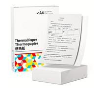 TEMU Papel térmico Phomemo A4, secado rápido, compatible con M08F/M832/M833/M834/HPRT MT800/MT800Q/Brother PJ762/PJ763, 8.27" x 11.69" (210mm x 297mm), sin batería, sin carga, material de papel
