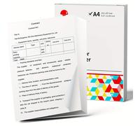 TEMU Papel térmico Phomemo A4, secado rápido, compatible con M08F/M832/M833/M834/HPRT MT800/MT800Q/Brother PJ762/PJ763, 8.27" x 11.69" (210mm x 297mm), sin batería, sin carga, material de papel