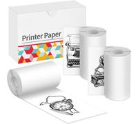 TEMU Papel Térmico Phomemo T02/M02X/M02L - 3 Rollos de Papel Térmico, 50mm x 3.5m, Vida Útil de 10 Años, Negras, Adecuado para la Impresora de Bolsas Phomemo T02/M02X/M02L