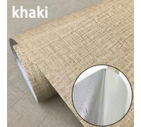 TEMU Paper de lino retro, papel pintado texturizado con tela de autoadhesivo y despegable, vinilo removible para paredes y encimeras de gabinetes