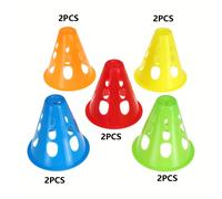 TEMU Paquete de 10 Conos de Rodantes Perforados de 3 Pulgadas para Entrenamiento de Agilidad en Fútbol, Baloncesto, Fútbol Americano, Fitness al y Pequeños Cursos de Obstáculos