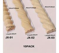 TEMU Paquete de 10 de Madera Decorativas, Molduras Medias Redondas con Cuentas, Molduras Sin Acabar para Decoración DIY, Gabinetes, Muebles, Paneles y Proyectos de Tablero y Listones