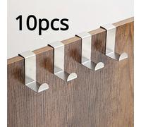 TEMU Paquete de 10 Ganchos para Puertas, Colgadores de Z y Acero Inoxidable - Organizadores Reversibles e Almacenamiento Ropa, Toallas o Abrigos