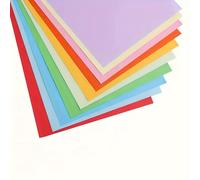 TEMU Paquete de 100pcs Papel 20 Colores Papel de Impresora A4 Papel de Papel de Papelería Papel de Impresión Multiusos Papel de Origami para y Manualidades DIY 8.3 pulgadas X 11.7 pulgadas