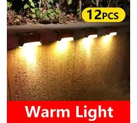 TEMU Paquete de 12 Luces Solares para , Luces Solares para Valla, Decoración Exterior IPX4 Automática para Patio, Escaleras, Jardín y Entrada