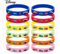 TEMU Paquete de 12 Pulseras Estilo Silicona Disney Cars Lightning - Diseño Colorido de Pista de Carreras, Sin Necesidad de Energía, Duraderas Unisex para Deportes, Viajes y Regalos de (18+ Años)
