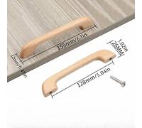 TEMU Paquete de 12 tiradores de madera estilo , tiradores de madera pulida para gabinetes y cajones con tornillos, ideal para tocadores, armarios y muebles - Herrajes duraderos de puente de madera