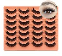 TEMU Paquete de 14 de Esponjosas con Natural y , Estilo Gato Ojo, Extensiones Negras