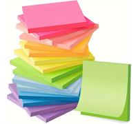 TEMU ("Paquete de 16") Notas Adhesivas 3X3, Notas Adhesivas Fluorescentes de 8 Colores, Reciclables y Fáciles de Colgar, Adecuadas para Oficinas en Casa, 56 Páginas/Libro, 896 Páginas en Total
