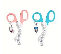 TEMU Paquete de 2/4 Tijeras Multiusos con Llavero; Tijeras de Acero Inoxidable de 6 Pulgadas Adecuadas para Uso Diario; para Cortar y Recortar Cinta al Día; Un Suministro de Oficina