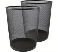 TEMU Paquete de 2 Cubos de Basura de Malla Metálica de Acero Fuerte Reinford de 4 Galones - Diseño Transpirable con , Ligeros y Elegantes en para el Hogar, Oficina, Cocina,