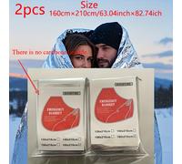 TEMU Paquete de 2 Mantas de Emergencia de Foil Extra Grandes | 62.0x83.0 Pulgadas, Foil Térmico para Camping, , Viajes, Senderismo - RWSEFK