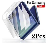 TEMU Paquete de 2 protectores de pantalla de vidrio templado de para Samsung Galaxy Z Flip 7/6/5/4/3: 2 protectores de pantalla de vidrio templado transparente de