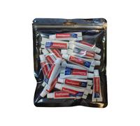 TEMU Paquete de 20 Tubos de Pasta Dental Tamaño Viaje, Miniatura de 5g de para Uso Desechable y No Rellenables para Hoteles, Invitados, Sin Hogar, y Camping