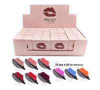 TEMU Paquete de 24, Paquete de 6 Lápiz Labial Mate Mirsist en 9 Colores Duradero Impermeable Fácil de Aplicar Sin Manchas en la Taza Maquillaje para Labios con Un Solo Sorbo