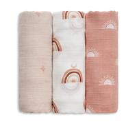 TEMU Paquete de 3 Manta para Bebé - Manteles Muslin para Niño y Niña, Pañales Suaves y Transpirables, Absorbentes para Envoltura de Recién Nacidos