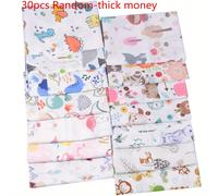 TEMU Paquete de 30 Piezas de Tela de Dibujos Animados Asortidos, 3.94x3.94 pulgadas, Cuartos Pre-Cortados para Manualidades DIY, Costura, Ropa, Ropa de Muñecas, Patchwork - 100% Poliéster, Lavar a