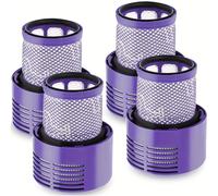 TEMU Paquete de 4 filtros de repuesto V10 para la serie for dyson Cyclone, Cyclone V10 Absolute, Cyclone V10 Animal, Cyclone V10 Total Clean, SV12, reemplaza la pieza # 969082-01