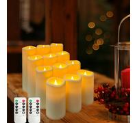 TEMU Paquete de 4/Paquete de 12 Luces LED de Vela Electrónica Estilo Mando a Distancia con Función de Mando a Distancia y Temporizador para Fiestas de , Propuestas y Día de San Valentín