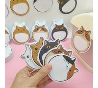 TEMU Paquete de 5 Blocs de Notas Adhesivas de Gato Dibujo Animado, 150 Hojas, Suministros de Oficina Redondos, Diseño de Gato Lindo, Anotaciones, Recordatorio, Memo, Papelería de Escritorio