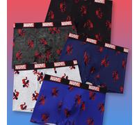 TEMU Paquete de 5 bóxers para hombre MARVEL de Spider-Man vibrantes - Ropa interior ultra , transpirable y de ajuste