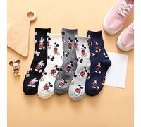 TEMU Paquete de 5 de calcetines para hombre con estampados múltiples de Disney y , co-branding transfronterizo, uso diario casual media pantorrilla