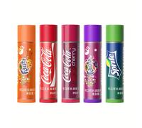 TEMU Paquete de 5 de loción Lip Smacker con sabor a frutas, sabor a , 5 colores, hidratantes y humectantes de larga duración, Lip Smacker coloreado con natural, adecuado para regalar a y .