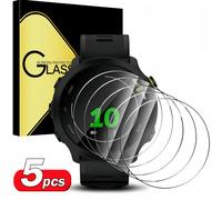 TEMU Paquete de 5 protectores de pantalla para Garmin Forerunner 45/45s/55/158/245/255s | Vidrio templado, , Resistencia a rayones 9H, Anti-burbujas, Fácil instalación, Accesorios para smartwatch