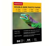 TEMU Paquete de 50 hojas de papel fotográfico de cara de , que miden 8.3X11.7 pulgadas y pesan 32Lbs, adecuado para impresoras jete de tinta con un peso de 120GSM
