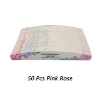 TEMU Paquete de 50 Piezas de Lima para Uñas de Sin Arena que Se Caída, Blanca por un y por el , Estampado de Media Luna en Madera , Herramienta para Práctica/Profesionales/Uso Personal