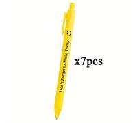 TEMU Paquete de 7/35 bolígrafos retráctiles con , bolígrafos motivacionales "No olvides hoy" con , bonitos útiles de oficina y de para , profesores y de trabajo.
