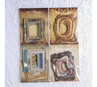 TEMU Paquete de 80 Stickers de Marcos Vintage para Decoración, Perfectos para Junk Journals, Scrapbooking, Proyectos de Collage y Planificación Creativa