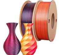 TEMU Paquete de Filamento Premium PLA para Impresora 3D - Total 500g, 250g Negro/; 250g Dorado/, Diámetro de 1.75mm - Precisión, Contracción, Fácil de Usar, , Acabado para Impresión 3D
