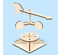 TEMU Paquete de material para de de de madera con rotación automática, medidor de viento DIY adecuado para regalos festivos y modelos de colección