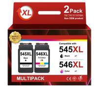 TEMU Paquete múltiple de 2 cartuchos PG 545XL CL 546XL compatibles con impresora para color negro Canon 545XL 546XL 545 546 XL para MG2450 MG2550 MG2950 MG2550s TR4550 TR4551 TR4650 TS3350 TS3450
