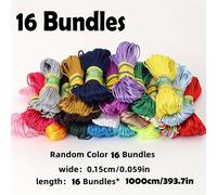 TEMU Paquetes de 5/10/16 Cuerda de Poliéster Premium para Joyería | Hilo No Elástico para Pulseras/Collareros - Cadena de Macramé Sin , Suministros para Borlas y Accesorios Decorativos