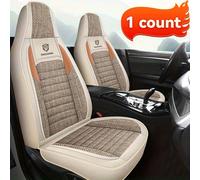 TEMU para Asiento de Coche de Lino - Asiento Delantero Individual - Transpirable y Cómoda - los Asientos del Coche - Uso Todo el Año - Relleno de Esponja - Accesorio para Interior de Auto