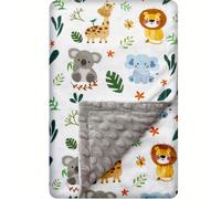 TEMU para Bebés Niños y Niñas, Capa de Felpa con Respaldo de Puntos, para Recién Nacidos y Niños Pequeños, Regalo para Baby Shower. Regalos de Halloween, Navidad y Año (Animales 30 x 40 pulgadas)