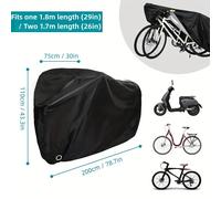 TEMU para bicicleta de resistencia para 1 o 2 bicicletas, para bicicleta y motocicleta de exterior de tela Oxford con orificio para candado para bicicletas de montaña y de carretera