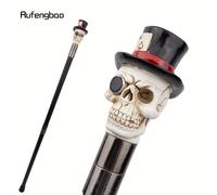TEMU Para Caminar de Resina Blanca con Cabeza de Calavera, Decorativo y Elegante, Palo de Acero para , Cosplay, de Para Caminar, Crosier de 94 cm