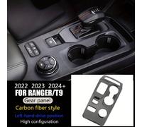 TEMU para Ford /T9 2022-2024+ Cubierta de Panel de Cambio de Marchas de Fibra de Carbono ABS - Accesorio Interior Resistente a Arañazos