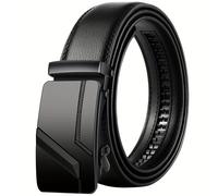 TEMU para hombres cinturón de marca de lujo cinturón con hebilla de metal cinturón de cuero sintético de calidad con pantalones de carga vaqueros, ideal para regalos